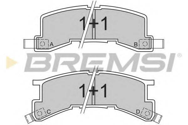 BREMSI BP2404 Комплект гальмівних колодок, дискове гальмо