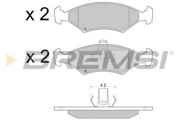 BREMSI BP2675 Комплект гальмівних колодок, дискове гальмо