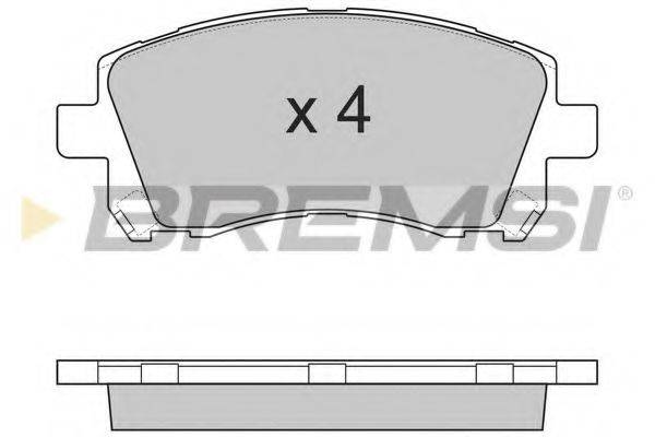 BREMSI BP2819 Комплект гальмівних колодок, дискове гальмо