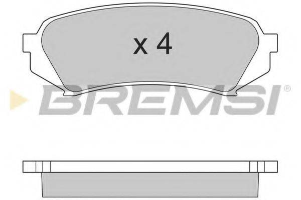 BREMSI BP2899 Комплект гальмівних колодок, дискове гальмо