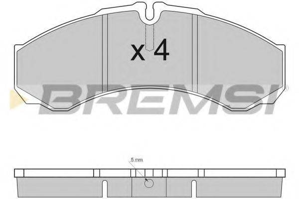 BREMSI BP2925 Комплект гальмівних колодок, дискове гальмо