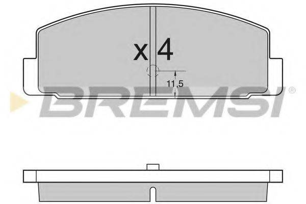 BREMSI BP2954 Комплект гальмівних колодок, дискове гальмо