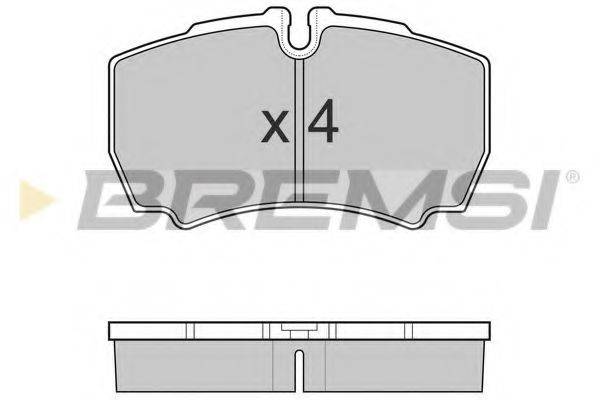 BREMSI BP3025 Комплект гальмівних колодок, дискове гальмо