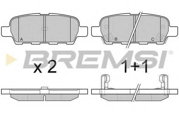 BREMSI BP3067 Комплект гальмівних колодок, дискове гальмо