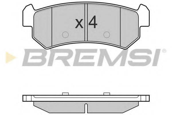 BREMSI BP3148 Комплект гальмівних колодок, дискове гальмо