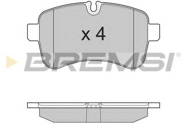 BREMSI BP3315 Комплект гальмівних колодок, дискове гальмо