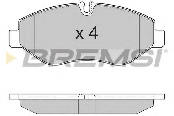 BREMSI BP3324 Комплект гальмівних колодок, дискове гальмо