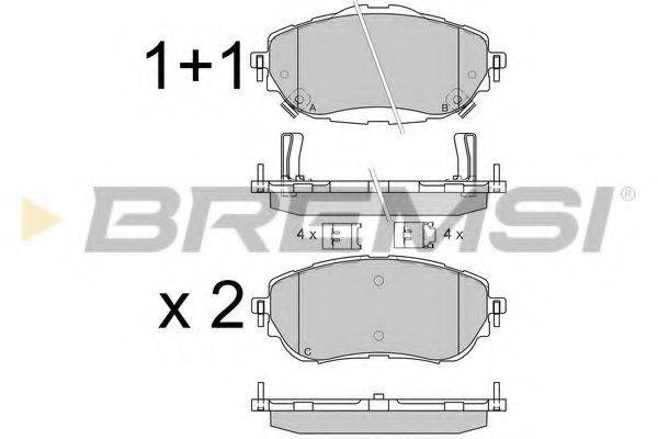 BREMSI BP3537 Комплект гальмівних колодок, дискове гальмо