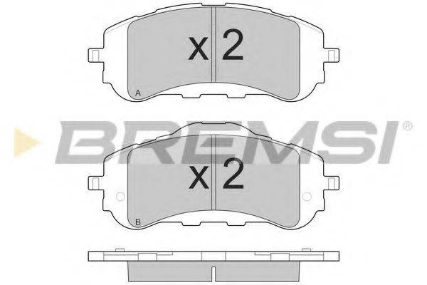 BREMSI BP3560 Комплект гальмівних колодок, дискове гальмо