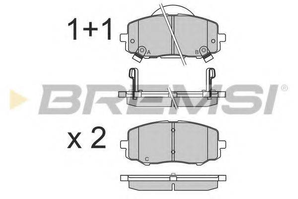 BREMSI BP3583 Комплект гальмівних колодок, дискове гальмо