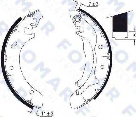 FOMAR FRICTION FO0581 Комплект гальмівних колодок