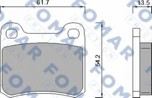 FOMAR FRICTION FO421381 Комплект гальмівних колодок, дискове гальмо