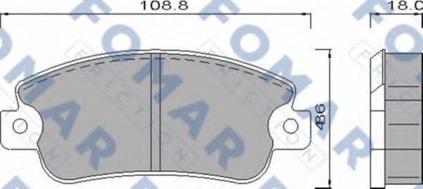 FOMAR FRICTION FO436181 Комплект гальмівних колодок, дискове гальмо