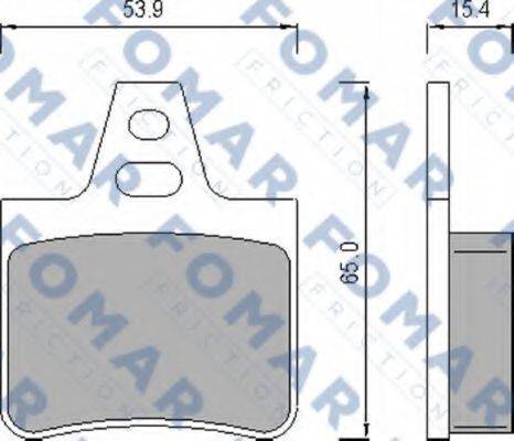 FOMAR FRICTION FO450981 Комплект гальмівних колодок, дискове гальмо