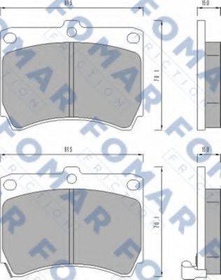 FOMAR FRICTION FO462281 Комплект гальмівних колодок, дискове гальмо