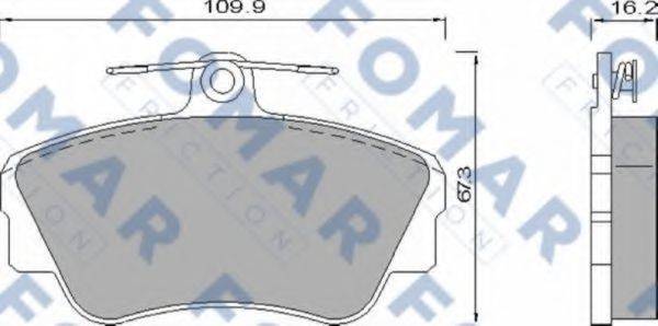 FOMAR FRICTION FO464581 Комплект гальмівних колодок, дискове гальмо