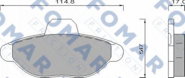 FOMAR FRICTION FO465981 Комплект гальмівних колодок, дискове гальмо