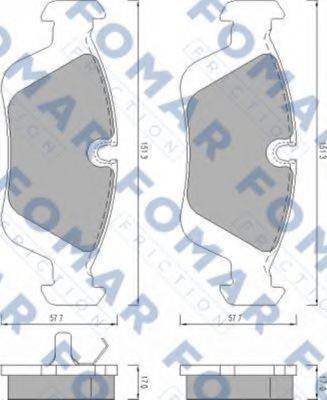 FOMAR FRICTION FO472081 Комплект гальмівних колодок, дискове гальмо