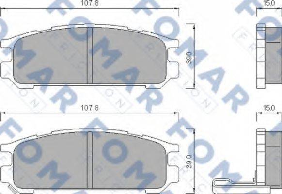 FOMAR FRICTION FO480581 Комплект гальмівних колодок, дискове гальмо