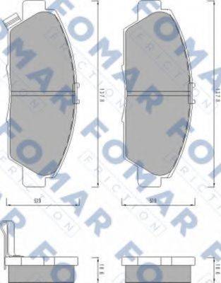 FOMAR FRICTION FO489081 Комплект гальмівних колодок, дискове гальмо