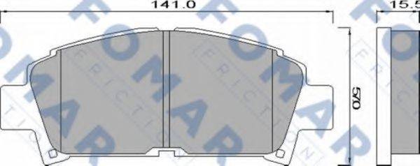 FOMAR FRICTION FO489381 Комплект гальмівних колодок, дискове гальмо