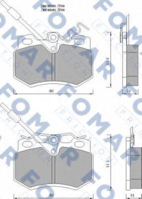 FOMAR FRICTION FO491981 Комплект гальмівних колодок, дискове гальмо