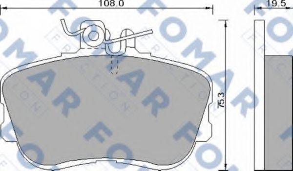FOMAR FRICTION FO493781 Комплект гальмівних колодок, дискове гальмо
