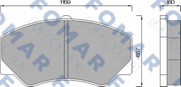 FOMAR FRICTION FO498381 Комплект гальмівних колодок, дискове гальмо