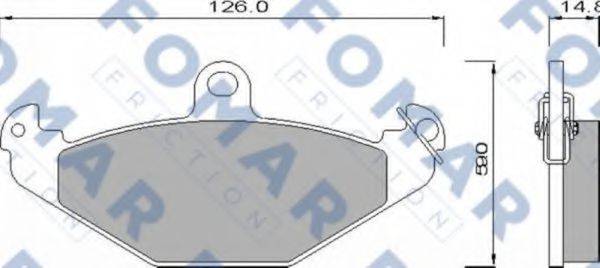 FOMAR FRICTION FO625581 Комплект гальмівних колодок, дискове гальмо