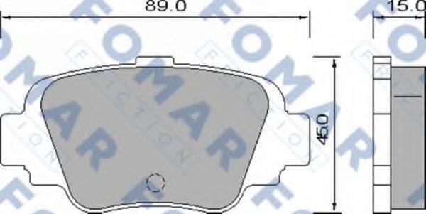 FOMAR FRICTION FO640881 Комплект гальмівних колодок, дискове гальмо