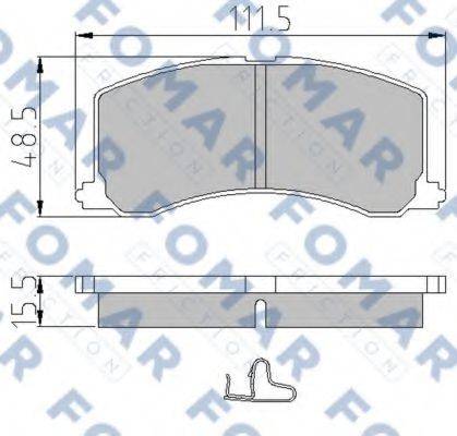 FOMAR FRICTION FO665381 Комплект гальмівних колодок, дискове гальмо