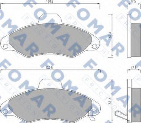 FOMAR FRICTION FO666981 Комплект гальмівних колодок, дискове гальмо