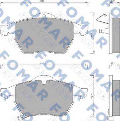 FOMAR FRICTION FO667181 Комплект гальмівних колодок, дискове гальмо