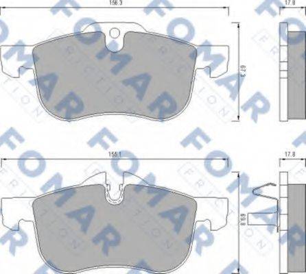 FOMAR FRICTION FO680381 Комплект гальмівних колодок, дискове гальмо