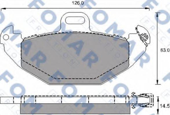 FOMAR FRICTION FO689081 Комплект гальмівних колодок, дискове гальмо