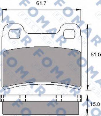 FOMAR FRICTION FO692481 Комплект гальмівних колодок, дискове гальмо