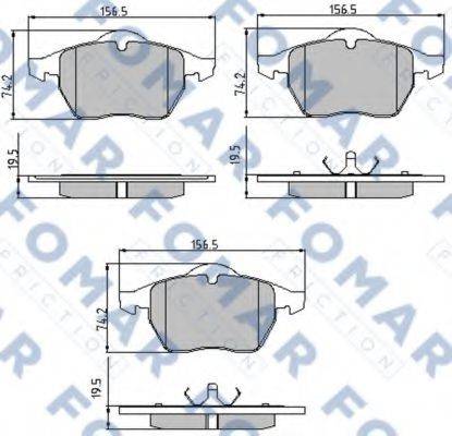 FOMAR FRICTION FO838181 Комплект гальмівних колодок, дискове гальмо