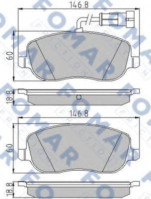 FOMAR FRICTION FO847081 Комплект гальмівних колодок, дискове гальмо