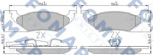 FOMAR FRICTION FO895481 Комплект гальмівних колодок, дискове гальмо