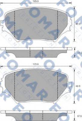 FOMAR FRICTION FO905681 Комплект гальмівних колодок, дискове гальмо