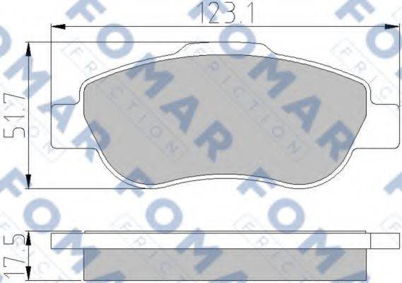 FOMAR FRICTION FO924681 Комплект гальмівних колодок, дискове гальмо