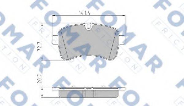 FOMAR FRICTION FO925581 Комплект гальмівних колодок, дискове гальмо