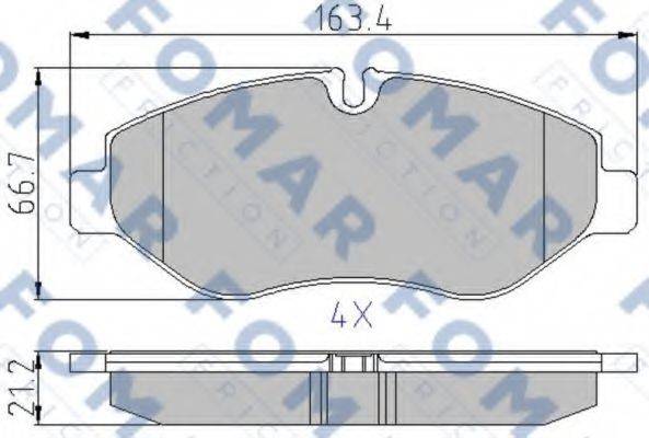 FOMAR FRICTION FO929381 Комплект гальмівних колодок, дискове гальмо