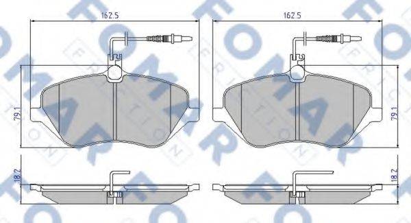 FOMAR FRICTION FO934981 Комплект гальмівних колодок, дискове гальмо