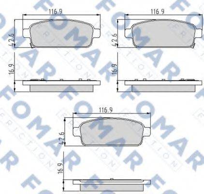 FOMAR FRICTION FO936481 Комплект гальмівних колодок, дискове гальмо
