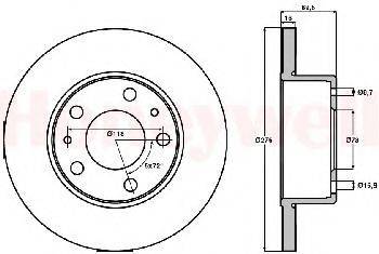 BENDIX 569106B гальмівний диск