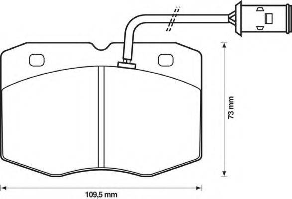 BENDIX 571416B Комплект гальмівних колодок, дискове гальмо