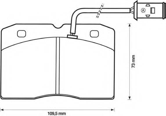 BENDIX 571422B Комплект гальмівних колодок, дискове гальмо