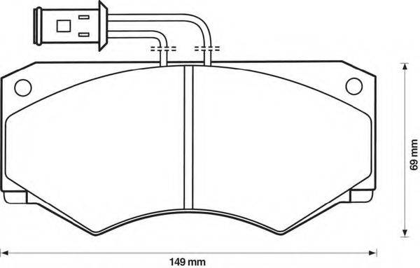 BENDIX 571446B Комплект гальмівних колодок, дискове гальмо