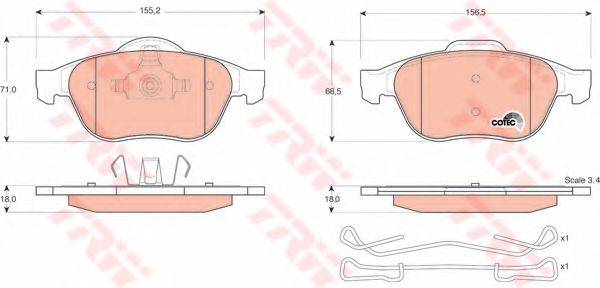 DR!VE+ DP1010100863 Комплект гальмівних колодок, дискове гальмо